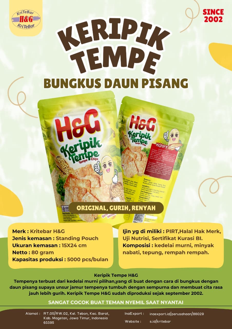 .Keripik tempe H&G