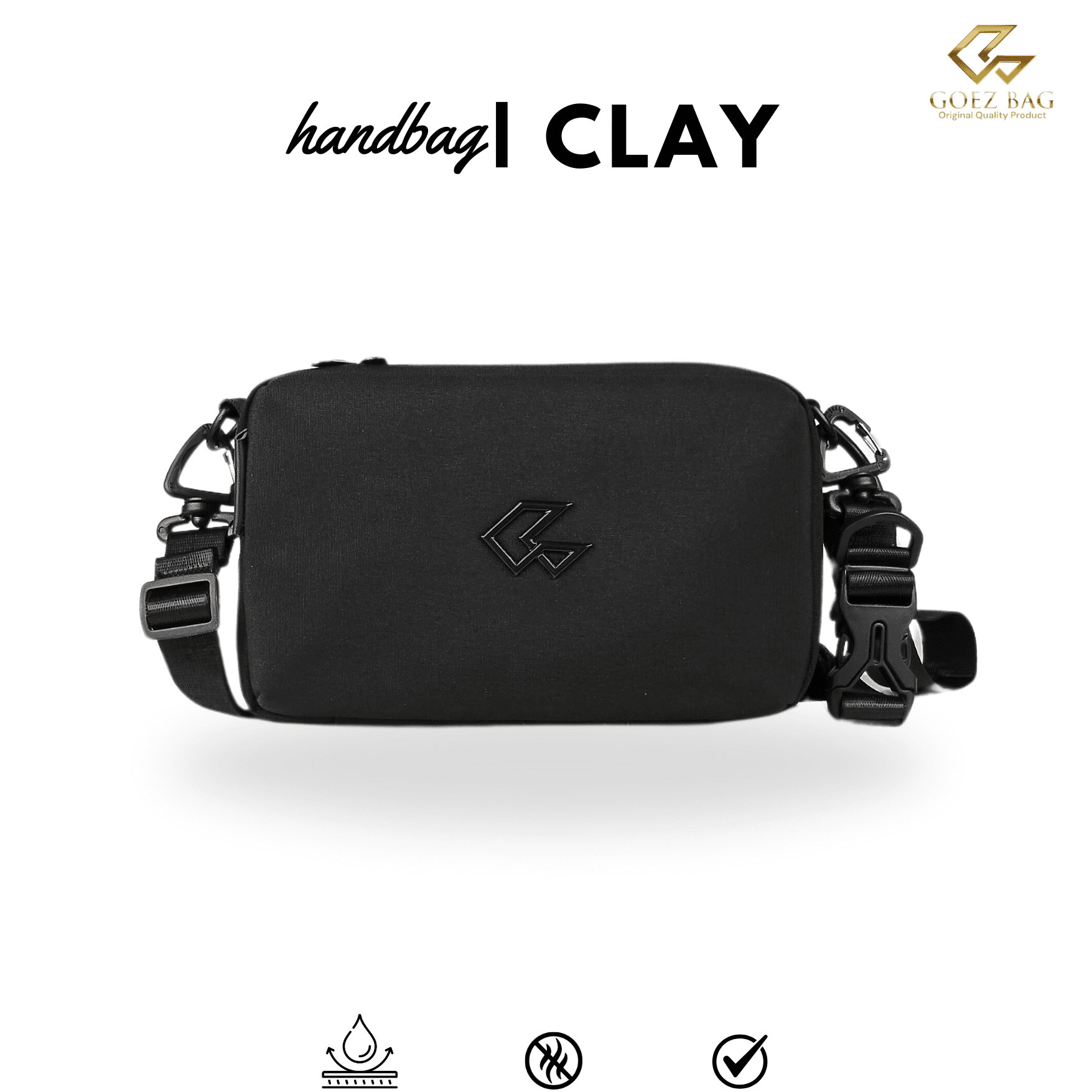 Handbag CLAY GOEZ BAGS tahan bara api,water resister