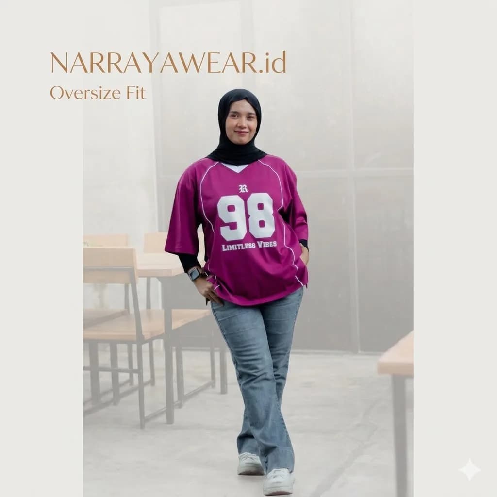 Kaos Vintage wanita Over Size