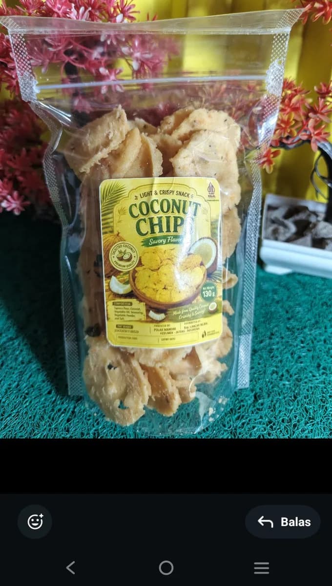 Cemilan kripik kelapa